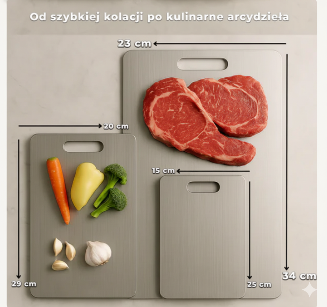 Stalowe deski do krojenia, które chronią Twoje zdrowie - bez mikroplastiku, bez toksyn