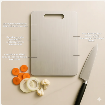 Stalowe deski do krojenia, które chronią Twoje zdrowie - bez mikroplastiku, bez toksyn